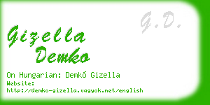 gizella demko business card