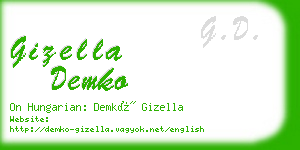 gizella demko business card